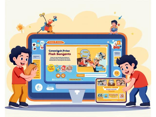 K-12 learning platform with mobile responsive design and gamification elements