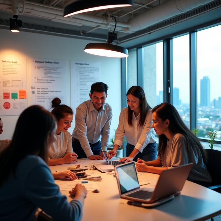 Silong Studio team working on educational technology solutions in Makati office